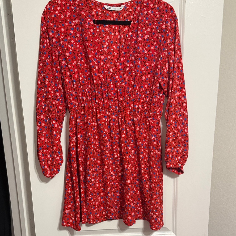 Zara Scarlet Floral Print Dress